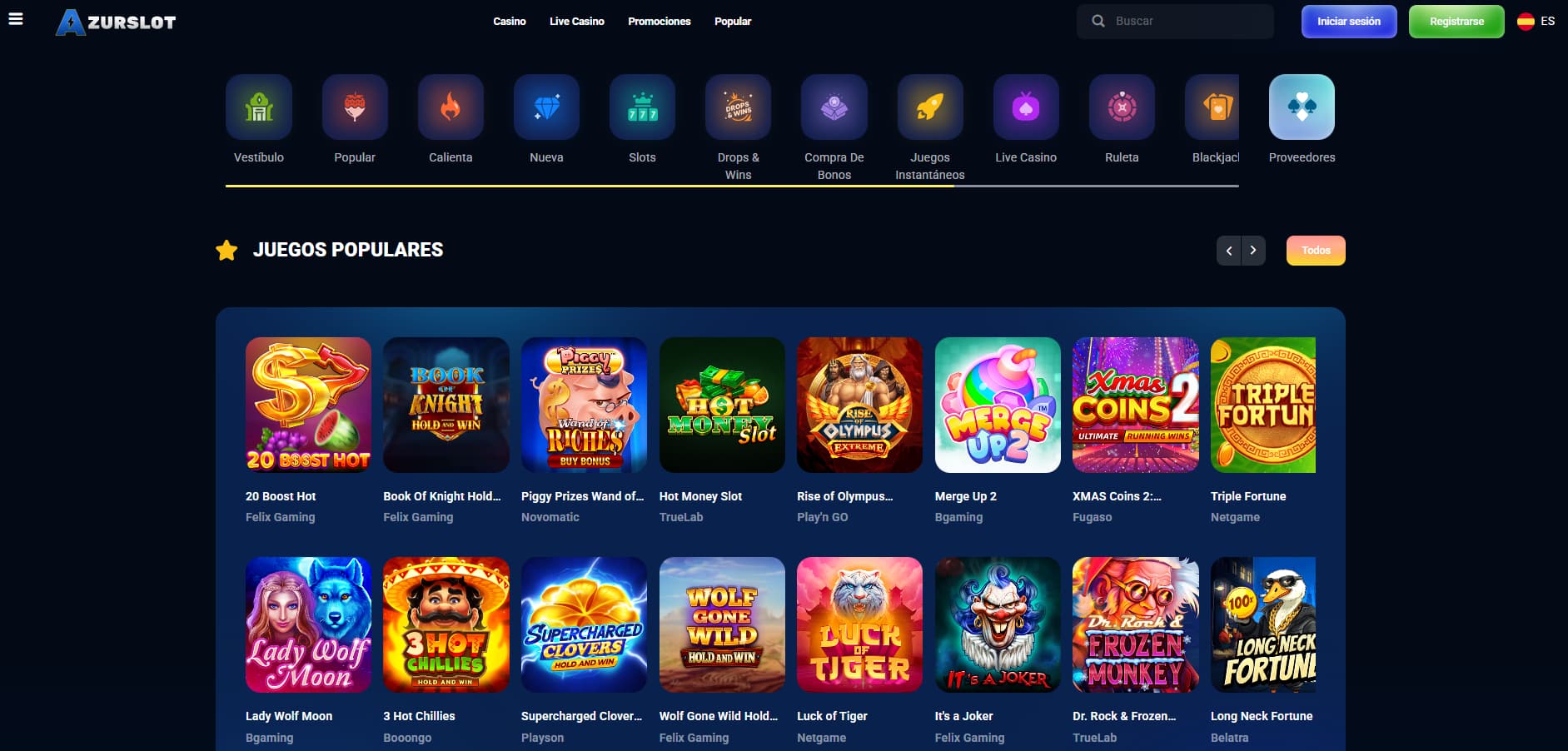 AzurSlot Bonificaciones